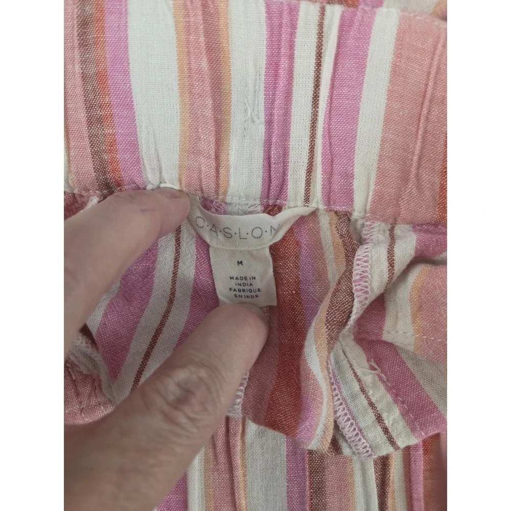 Lot of 3 Womens Sz M Linen Rayon Shorts High Waist